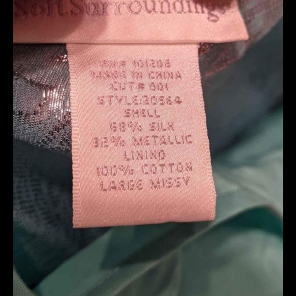 Excellent condition Soft Surroundings Size large teal and silver Hippie Dress - Picture 13 of 13